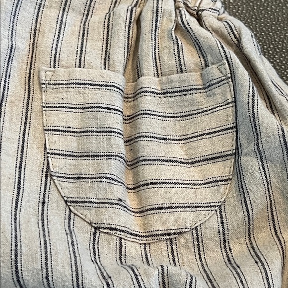 Charming Striped Kids Overalls with Heart Pocket - Picture 3 of 5